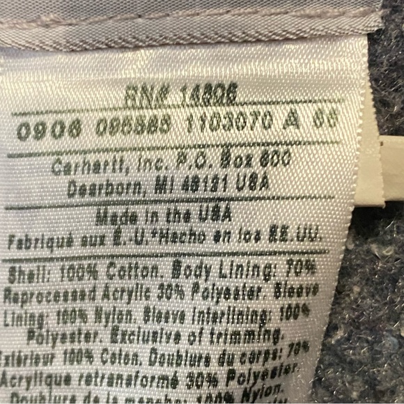 Vintage Carhartt Detroit Jacket Blanket Lined Forrest Green USA Mens 42R M / L - Picture 10 of 14